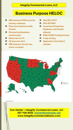 FAST CASH using the equity in your home! 5 day closings! - financial services